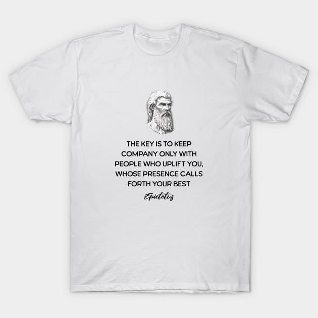 Epictetus Stoicism Quote T-Shirt by Stoic King